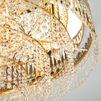 Накладная люстра Eurosvet 10078/10 золото/прозрачный хрусталь Strotskis в интернет магазине Гет Лайт