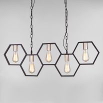 Подвесная люстра Eurosvet 70117/5 черный в интернет магазине Гет Лайт