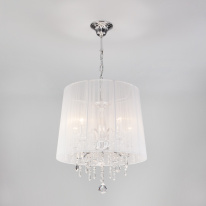 Фото Подвесная люстра Eurosvet 2045/5 хром/белый