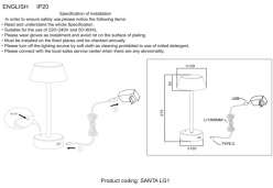 Купить Настольная лампа Crystal Lux SANTA LG1 WHITE