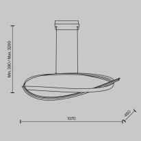 Подвесной светильник Maytoni MOD283PL-L40BS3K Купить с доставкой по Москве и России Подвесной светильник Maytoni MOD283PL-L40BS3K