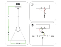 Подвесной светильник Ambrella Light TR8195 в интернет магазине Гет Лайт