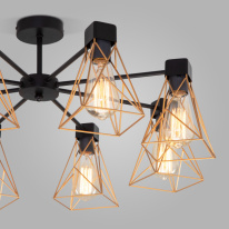 Цена на Люстра на штанге Eurosvet 70107/8 черный/латунь