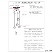 Купить Каскадная люстра iLedex 9701P/5R BR