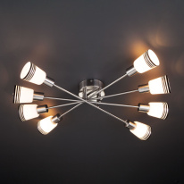 Купить с доставкой по Москве и России Накладная люстра Eurosvet 30132/8 сатин-никель