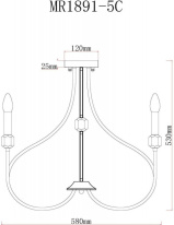 Купить Накладная люстра MyFar MR1891-5C