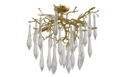 Фото Люстра на штанге Crystal Lux REINA PL5 D600 GOLD PEARL