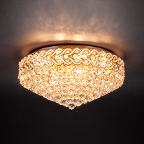 Цена на Накладная люстра Eurosvet 3296/16 золото/прозрачный хрусталь Strotskis