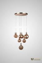 Фото Каскадная люстра AM Group AM354-10 AMBER