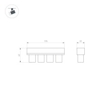 Купить с доставкой по Москве и России Светильник на шине Arlight 035580